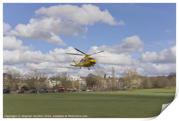 Kent Surrey Sussex Air Ambulance Print by Stephen Noulton