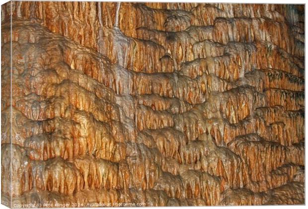 Natural Cave Wall Canvas Print by Pete Klinger