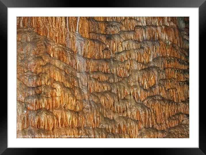 Natural Cave Wall Framed Mounted Print by Pete Klinger