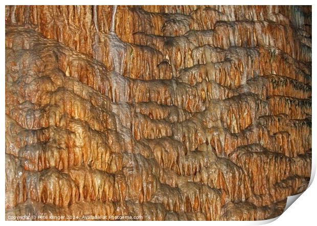 Natural Cave Wall Print by Pete Klinger