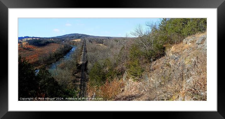 Pyatt Arkansas Overlook railroad Framed Mounted Print by Pete Klinger