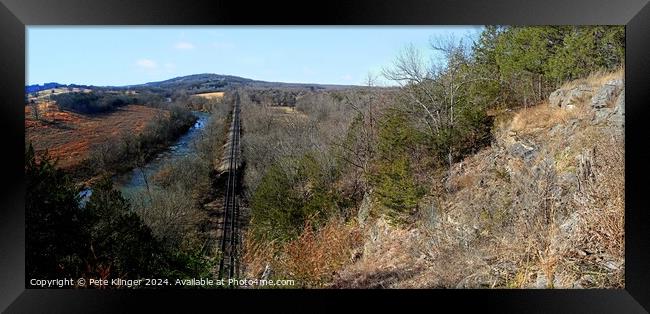 Pyatt Arkansas Overlook railroad Framed Print by Pete Klinger