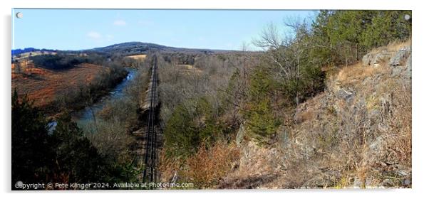 Pyatt Arkansas Overlook railroad Acrylic by Pete Klinger