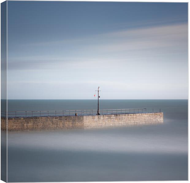 Porthleven Harbour Wall Canvas Print by Matthew Grey