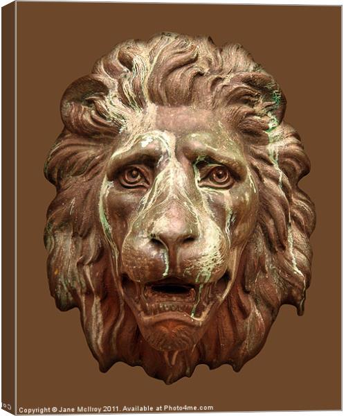 Antique Lion Face, Dublin Canvas Print by Jane McIlroy