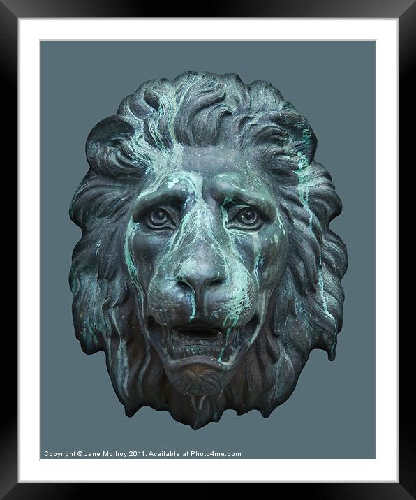 Antique Lion Face, Dublin Framed Mounted Print by Jane McIlroy