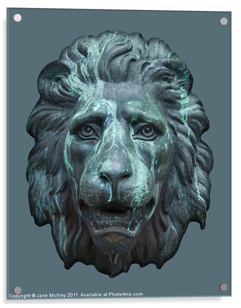 Antique Lion Face, Dublin Acrylic by Jane McIlroy
