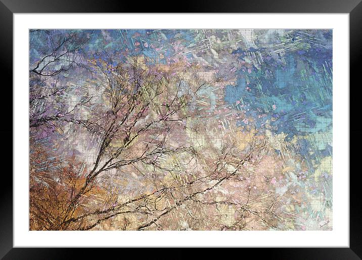 Wind Blown Abstract Framed Mounted Print by Elaine Manley