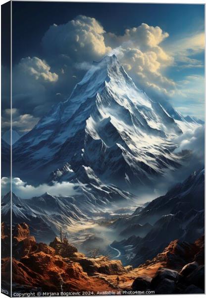 Majestic mountain view Canvas Print by Mirjana Bogicevic
