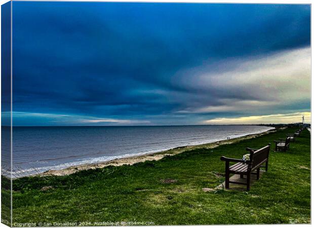 Benches in Memory Canvas Print by Ian Donaldson
