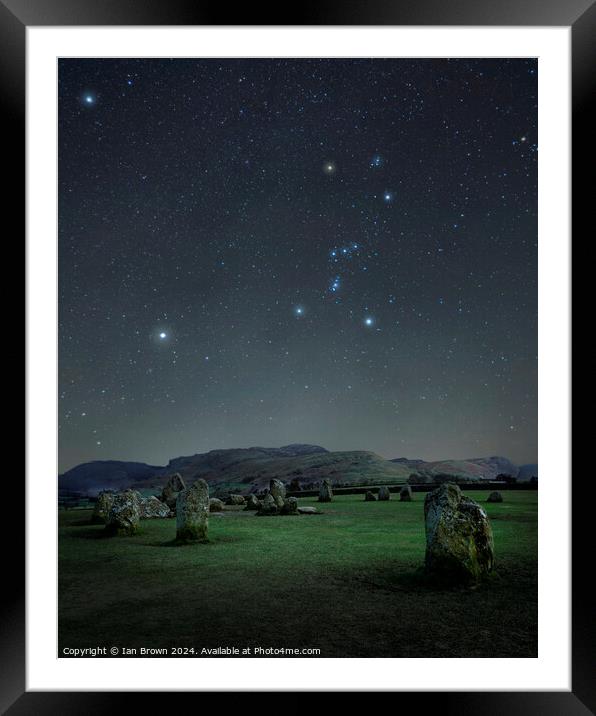 Castlerigg Glow Framed Mounted Print by Ian Brown