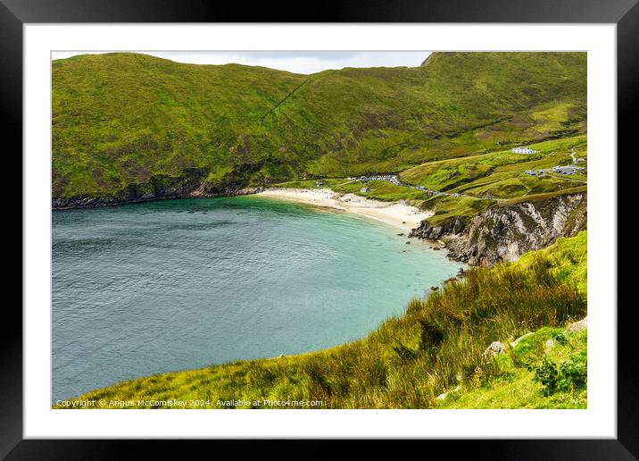 Keem Beach on Achill Island, County Mayo, Ireland Framed Mounted Print by Angus McComiskey