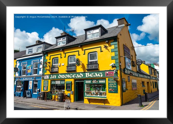 Traditional Irish Pub in Dingle Town, County Kerry Framed Mounted Print by Angus McComiskey