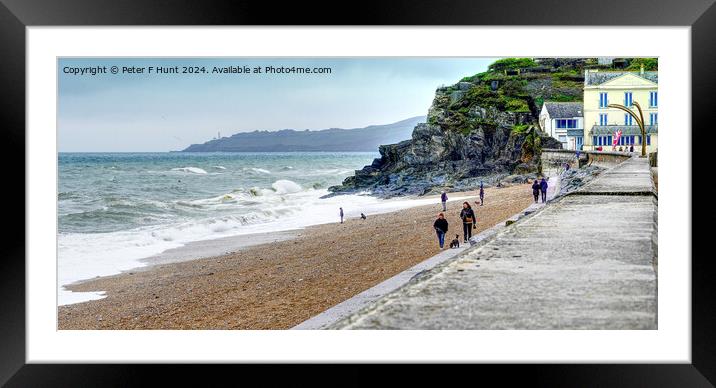 A Windy March Day At Torcross Devon Framed Mounted Print by Peter F Hunt
