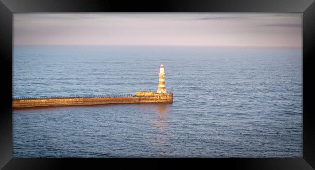 Roker Pier and Lighthouse Framed Print by Apollo Aerial Photography