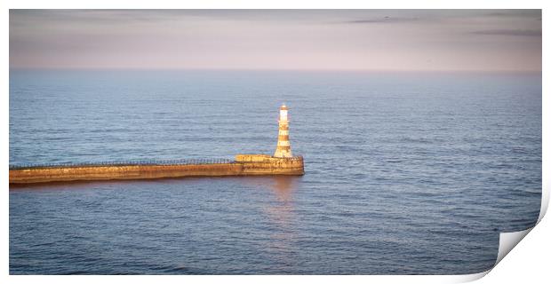 Roker Pier and Lighthouse Print by Apollo Aerial Photography