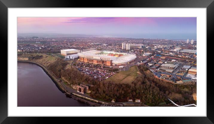 Stadium of Light Sunderland AFC Framed Mounted Print by Apollo Aerial Photography