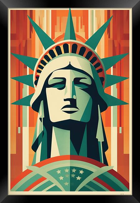 Vintage Travel Poster New York Framed Print by Steve Smith