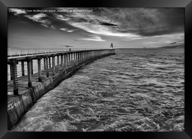 Whitby Pier Framed Print by Tom McPherson