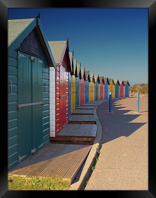 Warren Beach Huts Framed Print by Phil Wareham