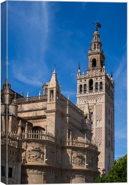 Seville Cathedral With Giralda Bell Tower Canvas Print by Artur Bogacki