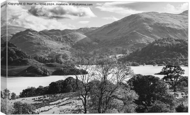Ullswater View Lake District Cumbria Canvas Print by Pearl Bucknall