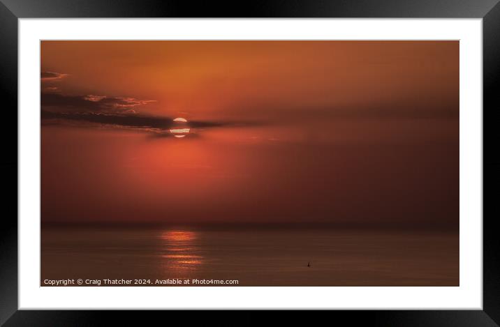 Red sky at Night  Framed Mounted Print by Craig Thatcher