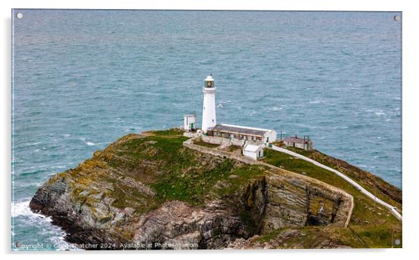 South Stacks Lighthouse  Acrylic by Craig Thatcher
