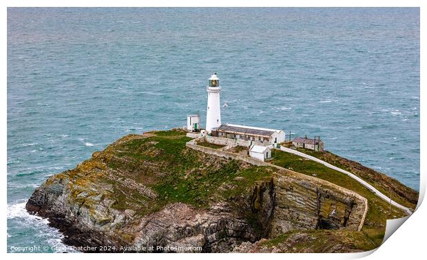 South Stacks Lighthouse  Print by Craig Thatcher