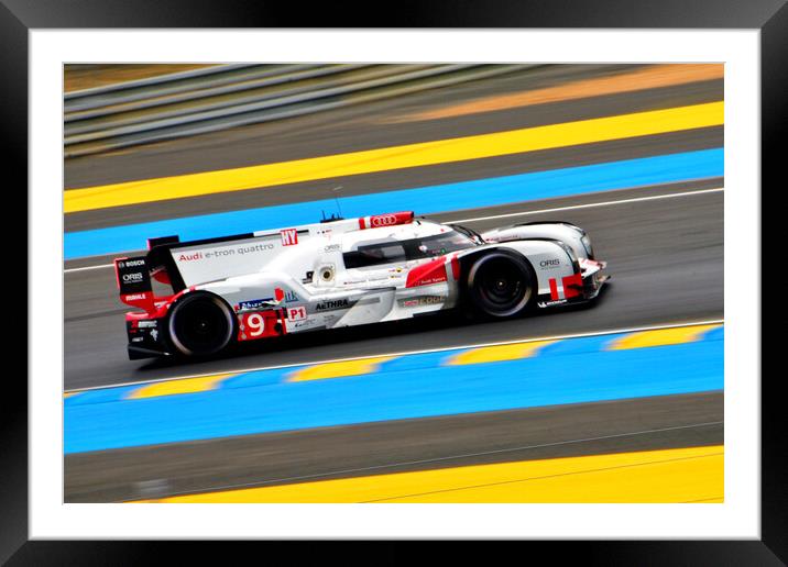 Audi R18 E-Tron Quattro Sports Car Framed Mounted Print by Andy Evans Photos