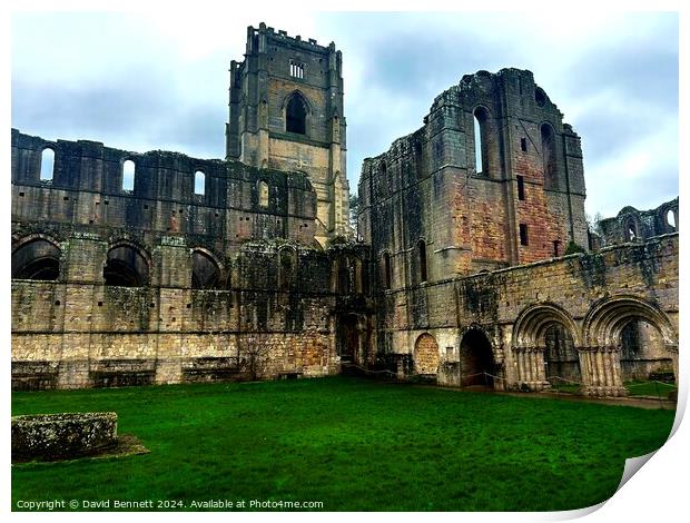 Yorkshire Fountains Abbey  Print by David Bennett