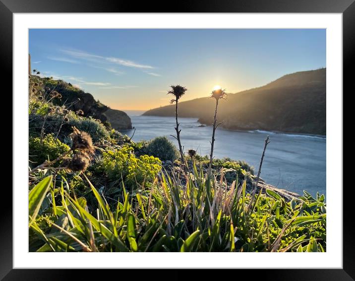 Sunrise at the coast of Spain Framed Mounted Print by Lensw0rld 