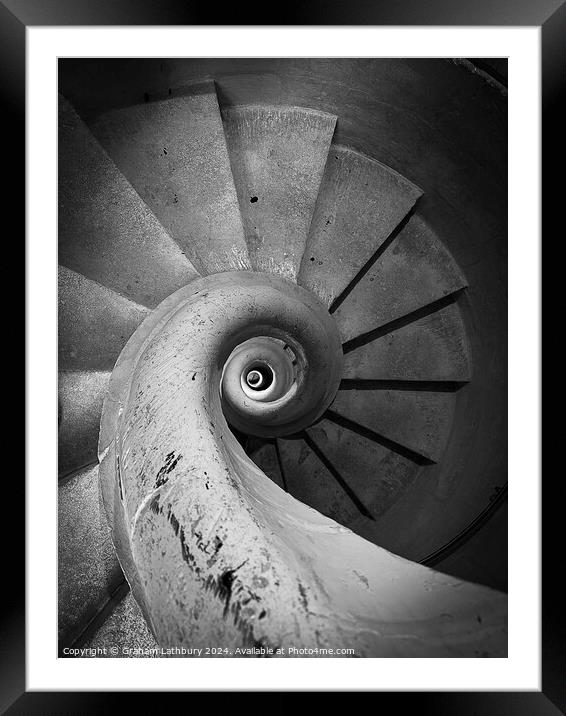 Spiralling Down Framed Mounted Print by Graham Lathbury