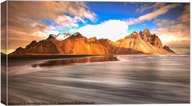 Vestrahorn Iceland  Canvas Print by Renxiang Ding