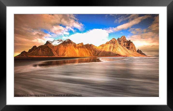 Vestrahorn Iceland  Framed Mounted Print by Renxiang Ding