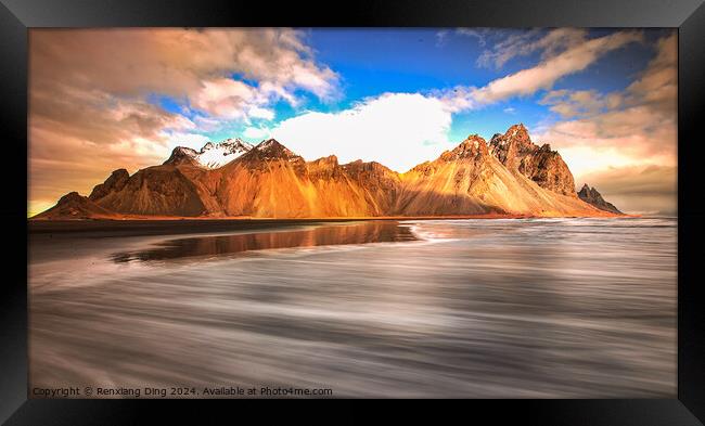Vestrahorn Iceland  Framed Print by Renxiang Ding