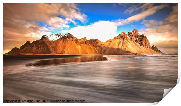 Vestrahorn Iceland  Print by Renxiang Ding