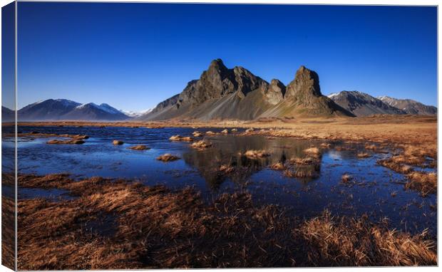 Eystrahorn mountain in East of Iceland  Canvas Print by Renxiang Ding