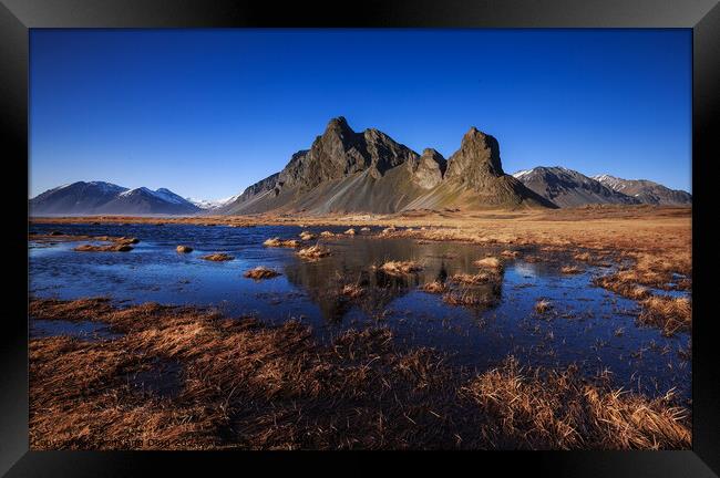 Eystrahorn mountain in East of Iceland  Framed Print by Renxiang Ding
