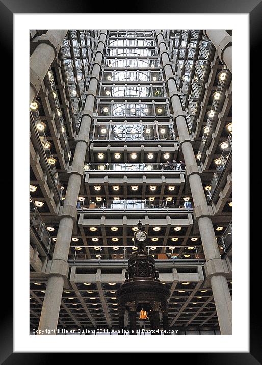 INSIDE THE LLOYDS BUILDING Framed Mounted Print by Helen Cullens