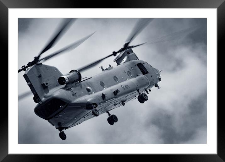 RAF Chinook Display Framed Mounted Print by J Biggadike