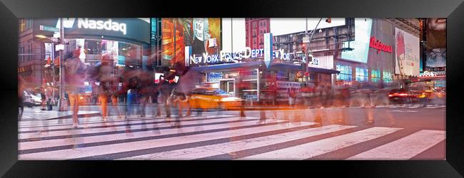 Rush hour in New York City Framed Print by Michael Hopes