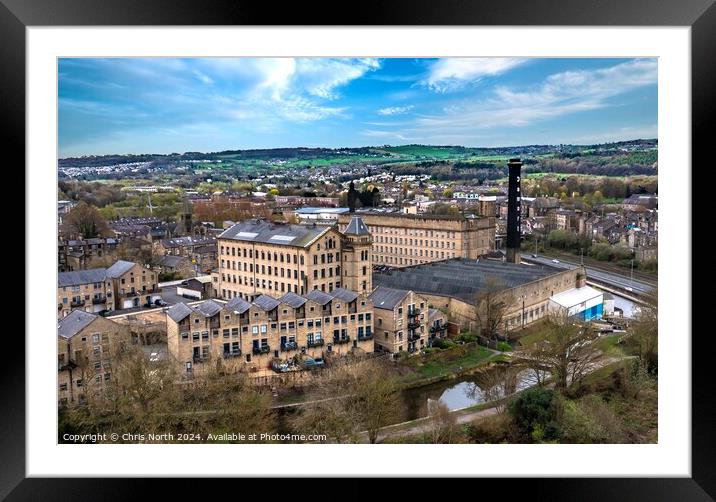 Bowling Green Mills, Bingley. Framed Mounted Print by Chris North