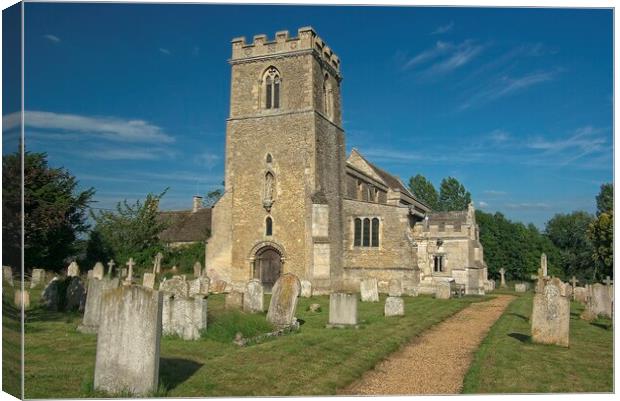 Cotterstock Parish Church Northamptonshire Canvas Print by Martyn Arnold
