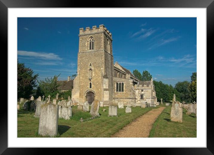 Cotterstock Parish Church Northamptonshire Framed Mounted Print by Martyn Arnold