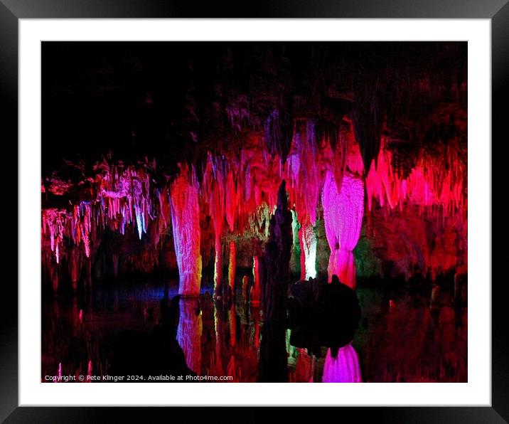 Colorful Cavern Reflecting on water Framed Mounted Print by Pete Klinger