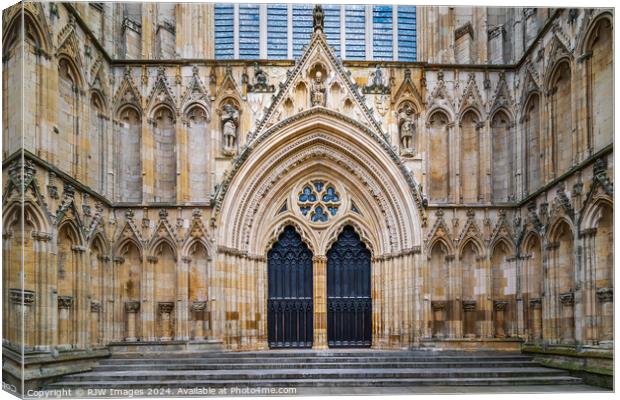 York Minster west front facade Canvas Print by RJW Images