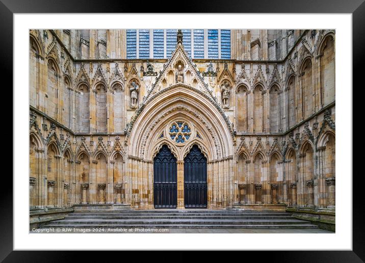 York Minster west front facade Framed Mounted Print by RJW Images