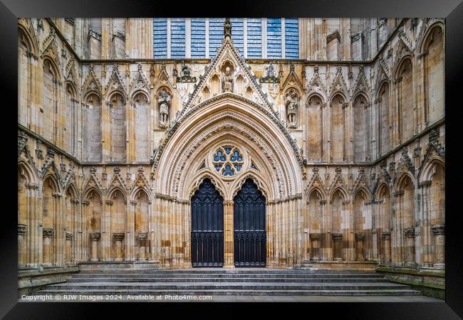 York Minster west front facade Framed Print by RJW Images
