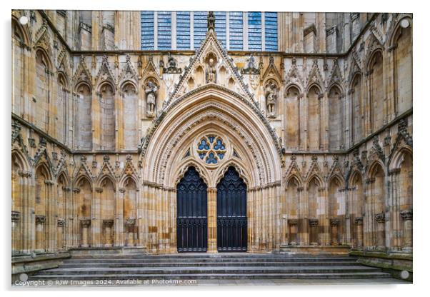 York Minster west front facade Acrylic by RJW Images